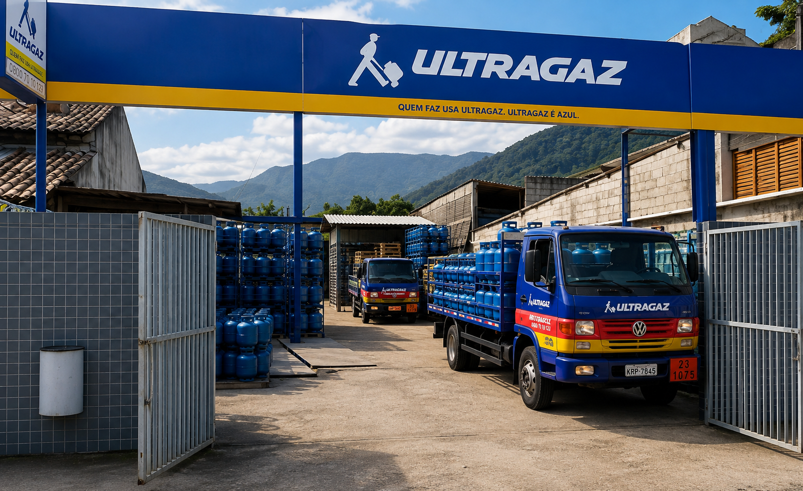 Botijão de gás Ultragaz 13kg da Equipe Litoral em Caraguatatuba